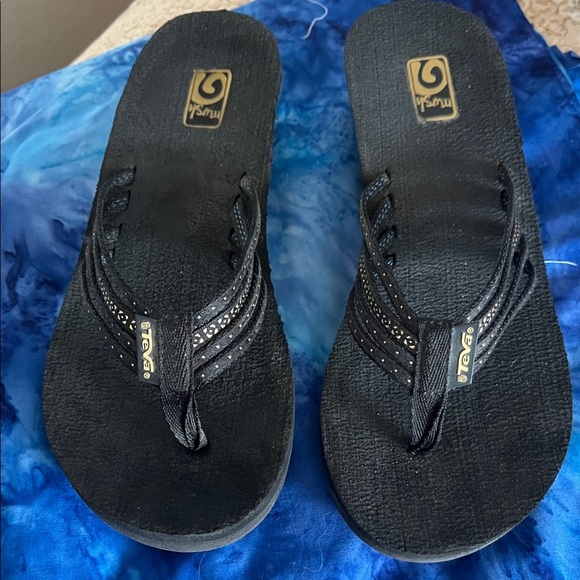 Teva Mush Heeled Flip Flop Size 7 - Picture 1 of 6